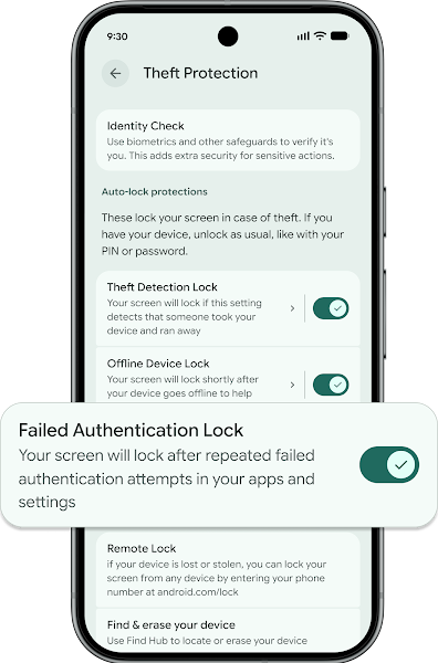 Android theft protection grafika iz Google Security bloga