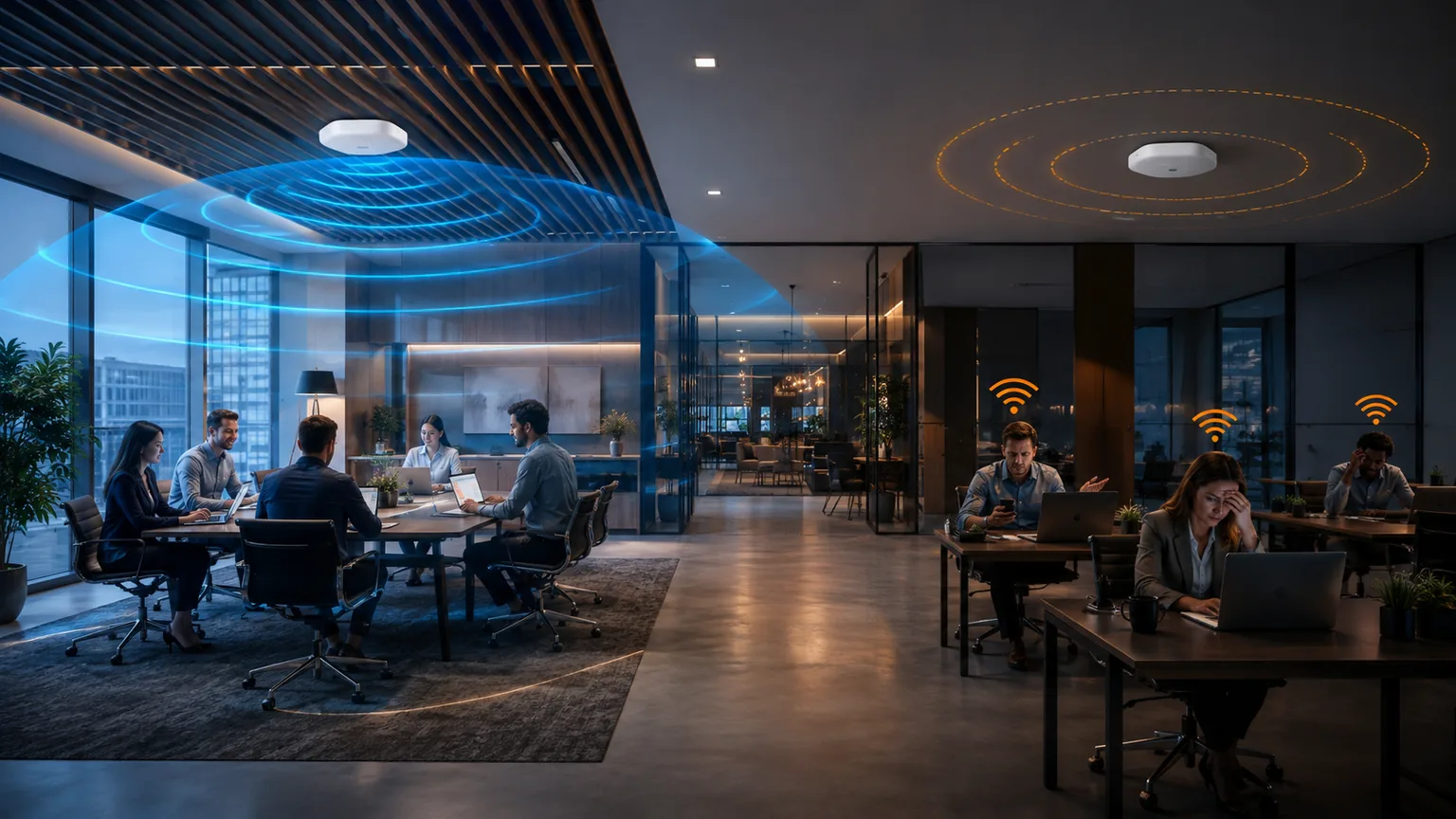 Weak office WiFi signal disrupting employees and business work